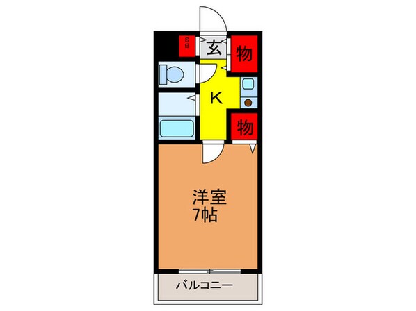 テネシ－大野マンションの物件間取画像